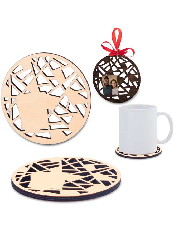 Custom printed ornament bamboo circle