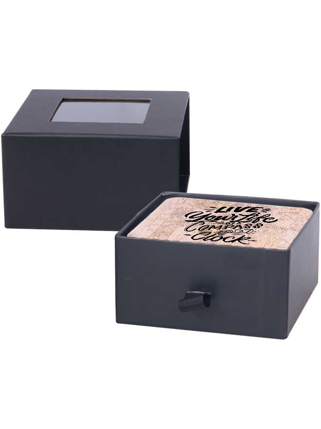 Custom printed coaster gift set