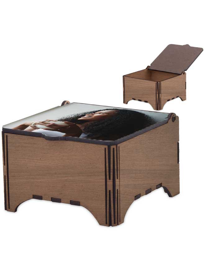 Custom printed hardboard keepsake box