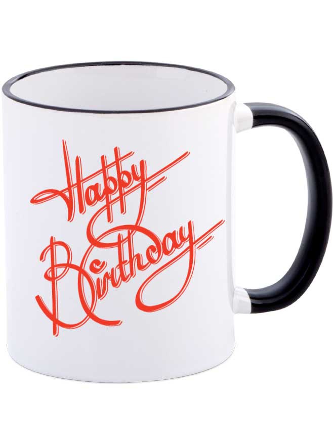 Custom printed mug two toned (handle+rim)