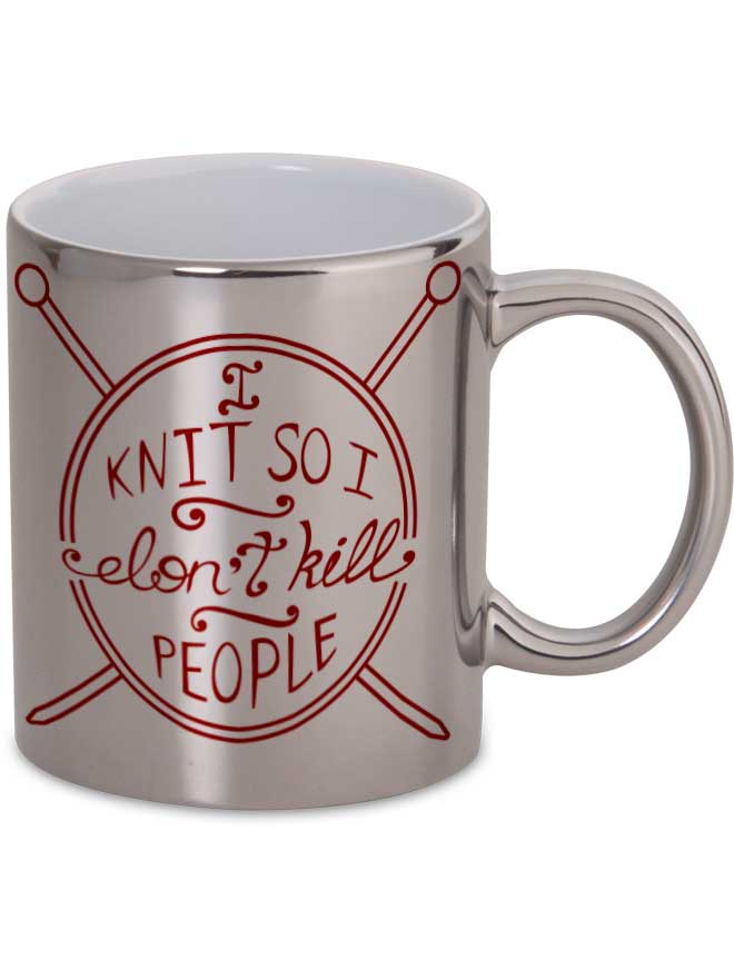 Custom printed silver mug