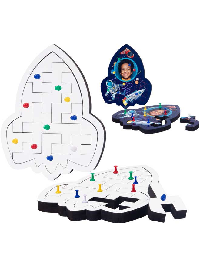 Custom printed spaceship puzzle