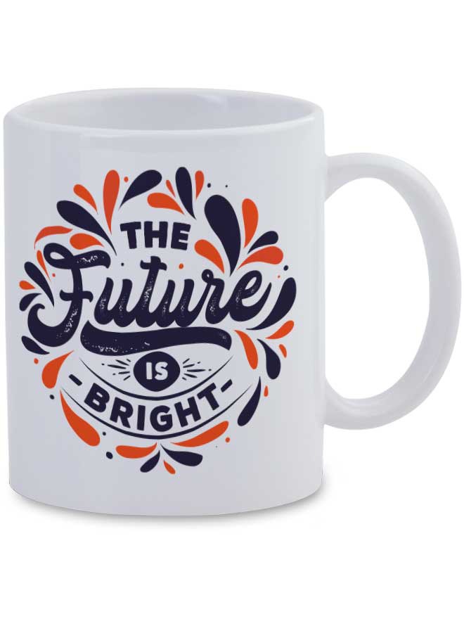 Custom printed white mug